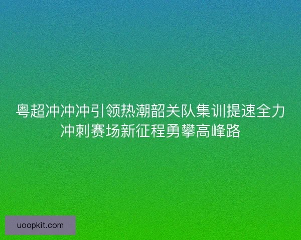 粤超冲冲冲引领热潮韶关队集训提速全力冲刺赛场新征程勇攀高峰路